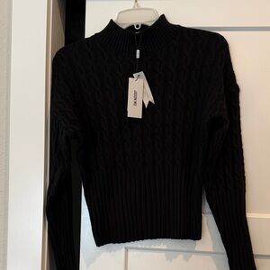 JASON WU BLACK MOCK NECK SWEATER SZ. M